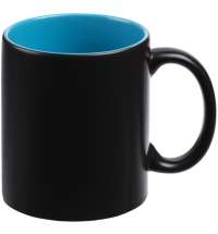 Кружка-хамелеон On Display, матовая, голубая с черным