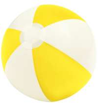 Надувной пляжный мяч Cruise, желтый с белым