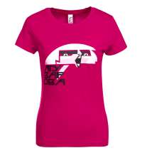 Футболка женская «Меламед. Жанна Агузарова», ярко-розовая (фуксия)