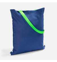 Шопер B3, синий с зелеными ручками