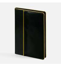 Ежедневник Alanis, недатированный, черный c желтым