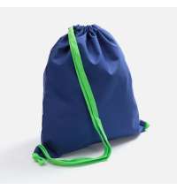 Рюкзак B3, синий с зелеными лямками