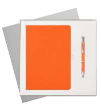 Подарочный набор Tweed, оранжевый (ежедневник, ручка)