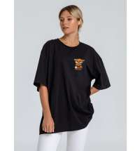 Футболка оверсайз «Cute Fire. Всех сжечь», черная