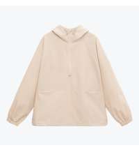 Ветровка (анорак) оверсайз унисекс RISSMAN, бежевая