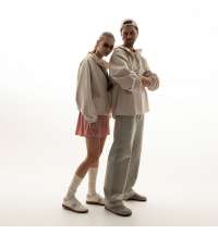 Ветровка (анорак) оверсайз унисекс RISSMAN, бежевая