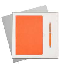 Подарочный набор Latte NEW, оранжевый (ежедневник, ручка)