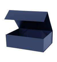 Подарочная коробка-трансформер средняя, синяя
