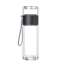 Бутылка стеклянная с двойными стенками Terso, синяя