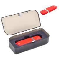 Флешка Shape с покрытием Софт Тач в футляре, красный