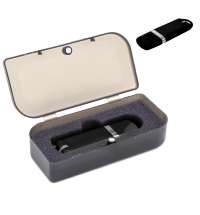 Флешка Shape с покрытием Софт Тач в футляре, черная