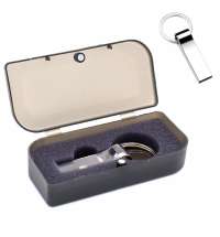 Флешка Ring rail 16 Гб в футляре, серебристая