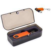 Флешка Twist Color 16 Гб в футляре, оранжевая