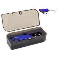 Флешка Twist Color 16 Гб в футляре, синий