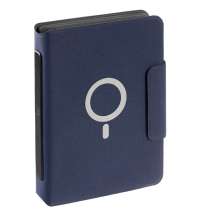 Органайзер с блокнотом и аккумулятором Oiro, синий