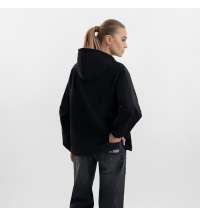 Ветровка (анорак) оверсайз унисекс RISSMAN, черная, размер XS/S