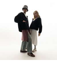 Ветровка (анорак) оверсайз унисекс RISSMAN, черная, размер M/L