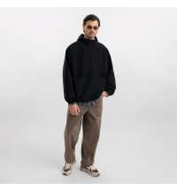 Ветровка (анорак) оверсайз унисекс RISSMAN, черная, размер M/L