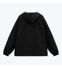 Ветровка (анорак) оверсайз унисекс RISSMAN, черная, размер XL/XXL