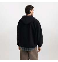 Ветровка (анорак) оверсайз унисекс RISSMAN, черная, размер XL/XXL