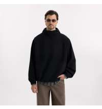 Ветровка (анорак) оверсайз унисекс RISSMAN, черная, размер XL/XXL