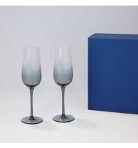 Подарочный набор 2 бокала для шампанского Mancera в синей коробке