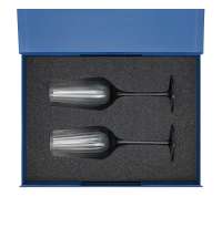 Подарочный набор 2 бокала для шампанского Mancera в синей коробке