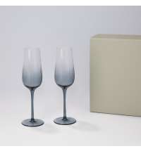 Подарочный набор 2 бокала для шампанского Mancera в серой коробке