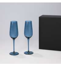 Подарочный набор 2 бокала для шампанского Toscana в черной коробке