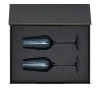 Подарочный набор 2 бокала для шампанского Toscana в черной коробке