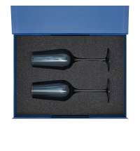 Подарочный набор 2 бокала для шампанского Toscana в синей коробке