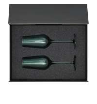 Подарочный набор 2 бокала для шампанского Capri в черной коробке