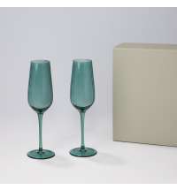 Подарочный набор 2 бокала для шампанского Capri в серой коробке