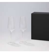 Подарочный набор 2 бокала для шампанского Blanche в черной коробке