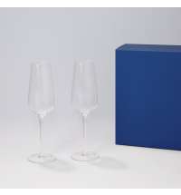 Подарочный набор 2 бокала для шампанского Blanche в  синей коробке