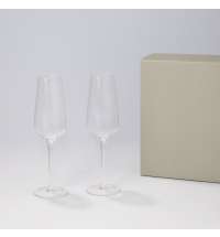 Подарочный набор 2 бокала для шампанского Blanche в серой коробке