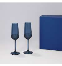 Подарочный набор 2 бокала для шампанского Sapphire в синей коробке