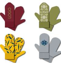 Варежки на заказ Mani, полушерсть