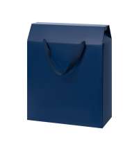 Подарочная коробка-пакет универсальная большая, синяя
