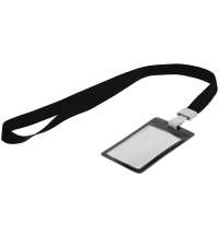 Карман для бейджа с лентой Staff, черный