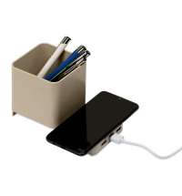 Настольный органайзер Cubic с функциями USB-хаба и беспроводной зарядки