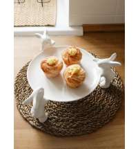 Тарелочка для сладостей &quot;Воришки&quot; (NEW), 23.5 см, Белый