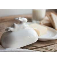 Маслёнка с кроликом, 380 мл, Белый