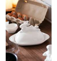 Маслёнка с кроликом, 380 мл, Белый