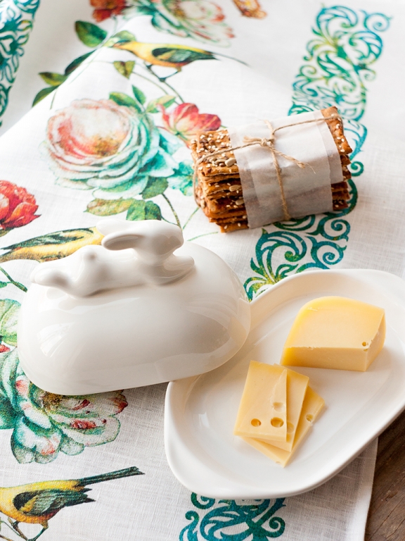 Маслёнка с кроликом, 380 мл, Белый