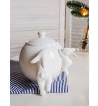 Сахарница с кроликами (NEW), 1000 мл, Белый