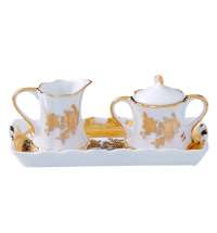 Набор &amp;quot;Мелисса&amp;quot; (молочник и сахарница на блюдце), 17 * 8,5 *7 см 167379