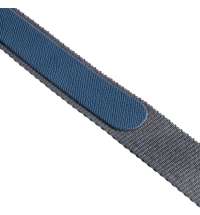 Лента для бейджа с ретрактором Devon, серая с синим