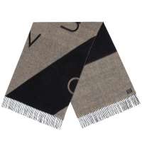 Палантин Charming, черный с бежевым