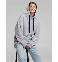 Худи оверсайз «Чистая Соль», серый меланж